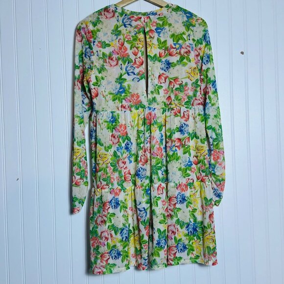 AFRM Women’s Floral Print Mini long Sleeve Dress Size Medium - Picture 7 of 12